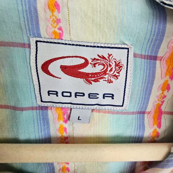 Roper Women's Multicolor Plaid Button Down Shirt - Picture 6 of 8